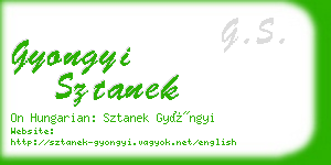 gyongyi sztanek business card